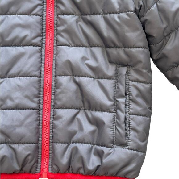 Under Armour Toddler Puffer Jacket Gray Red 3T - Picture 3 of 7